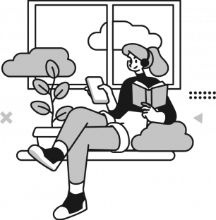 woman-reading-book-browsing-marketing-graphic